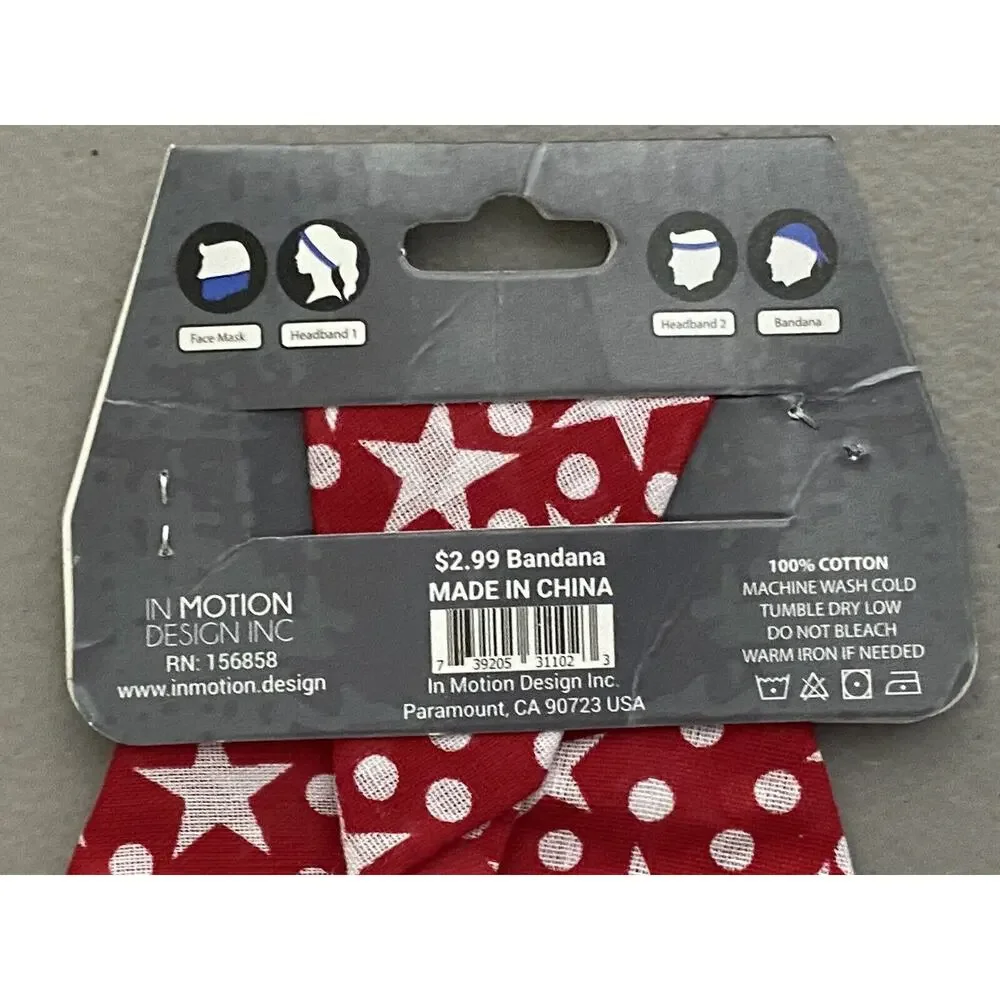 Lot of 15 Bandanas 100% Cotton Red Black Checkered Dots Floral Clover Stars 21”